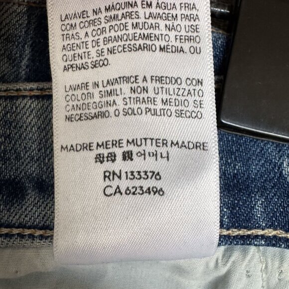 Mother Superior The Trasher 100% Cotton Button Fly Loose Fit Crop Jeans Size 27 - Picture 16 of 16